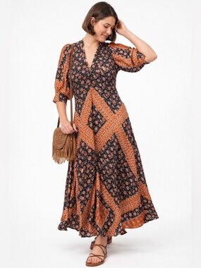 Jen's Pirate Booty Bohemian maxi Dress size Medium  Festival Boho Chic